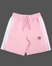 Sergio Tacchini Men's Pietrapertosa Striped Casual Shorts Pink/White - Bermuda
