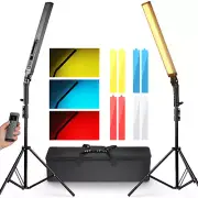 NEEWER Upgraded 2 Packs Handheld Dimmable LED Video Light Stick Lighting Kit