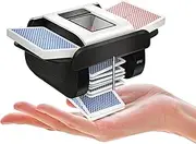 KPAW Automatic Card Shuffler Machine - 1-2 Decks Low Noise Shuffler, Rechargeable & Portable, One Press Shuffling, Automatic Card Shuffler for Texas Hold'em, Skip-Bo, Poker, UNO, Phase 10