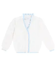 [Paade Mode] Paade Mode Embroidered cotton cardigan Y 6 white