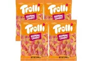Trolli Sour Peach Heart Lollies Candy 2kg Bag 4 Pack Bulk