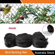 Bird Netting Net Anti Pest Commercial Fruit Trees Plant 30m Mesh Black