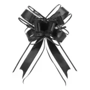 10pcs 8 Inch Giant Pull Bow Gift Wrapping Organza Bows Ribbon Black