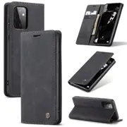 CaseMe Samsung Galaxy A72 4G 5G Classic Leather Case Cover A725 A726 [Black]