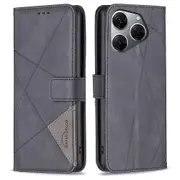 BINFEN COLOR Leather Case For Transsion Tecno Spark 20 Pro, Stand Wallet Cover