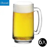 在飛比找momo購物網優惠-【Ocean】把手啤酒杯 玻璃馬克杯 357ml Playb