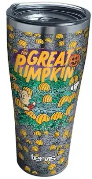Tervis Tumbler 30oz Its the Great Pumpkin Charlie Brown Snoopy Linus Peanuts Lid