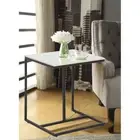 X-Large C-Shape Sofa Side End Table Accent Coffee Table High Density Marble Top