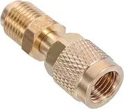 JEWEDECO Copper Hose Connector for Air Conditioner Practical Refrigeration Tool for Quick Filling Essential HVAC Adapter for System Maintenance Installation Copper Construction