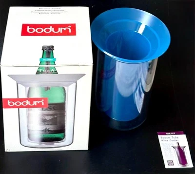 BODUM TUBA Blue 1622 WINE COOLER Silk Cut Cutting Edge 1997 PROMOTION Tobacciana