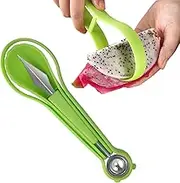 Fruit Carving Tools | Double Sided Watermelon Cutter Fruit Carving Tools Set | Stainless Steel Watermelon Baller Scoop Set, Fruit Scooper for Dig Pulp Separator Fruit Slicer