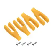 4Pcs Nylon Clevis M2 Thread Linkage End with Screws for RC Airplane Model,Yellow