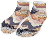[QMNVBDS] Wavy Pattern Socks Ankle Length Socks Casual Short Socks for Women Men Low Cut Sports Socks Running Socks No Show Socks Ankle Socks Athletic Socks Workout Socks, Style, One Size, Style, One