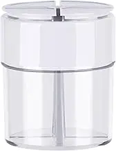 Opvonxeh Salt and Pepper Containers, Transparent Salt Cellar with 4 Compartments and Lid, Salt and Pepper Shakers for Outdoor Kitchen Camping Travel Restaurant