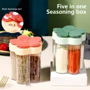5 In 1 Seasoning Bottle Box Jar Condiment Storage Container Rack Herb Spice