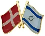 [Pinstant] Denmark Danish Israel Israeli National Flag Crossed Flags Friendship Love Alliance Allies 1" Enamel Pin, 1 Inch, Enamel, enamel