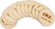 IWOWHERO Unique Baby Milestone Cards Wooden Photo Props Baby Photo Prop Kit Monthly Memory Cards