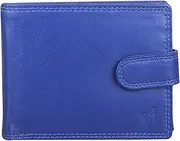 [STARHIDE] Mens RFID Blocking Real Leather Notecase Coin Pocket Wallet 710 Blue