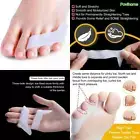 Povihome 10 Pack Pinky Toe Separator & Protectors, Triple Gel Medium, White