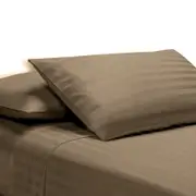 Sheet Set Luxury 1000TC Microfibre Satin Chocolate - Bedding Australia
