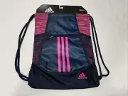 Adidas Unisex Alliance ll Sackpack Backpack In Hot Pink/Navy Blue Back To School