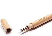 Zenify Reusable Metal Straw Rose Gold with Wooden Case + Cleaner - 1x 18cm 8mm Stainless Steel Smoothie Drinking Straws Gift Set - Eco Alternative to Single Use Plastic Paper Glass Silicone Bamboo