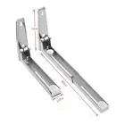 Stainless Steel Microwave Oven Wall Mount Rack Shelf Foldable Sturdy Storage