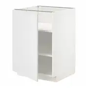 METOD base cabinet with shelves, white/Stensund white, 60x60x80 cm