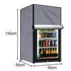 Outdoor Refrigerator Cover,210D Heavy Duty Waterproof Upright Fridge Cover