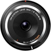 OM SYSTEM 9 mm 1:8.0 Fish Eye Body Cap Lens, Suitable for All Olympus, Panasonic MFT Cameras - Black