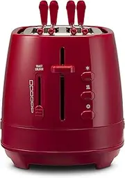 De Longhi CTLAP2203 Toaster with Tongs 550 Watt Red