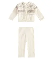 [Bonpoint] Bonpoint Baby Grifin alpaca cardigan and pants set M 12 neutrals