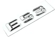 NPZPTFVFNR 3D ABS Chrome Car Rear Trunk Badge Decal Letters Sticker Star Logo E53 4matic Emblem Fit for Mercedes AMG E 53 W212 W213 Accessories(Glossy Black,Turbo AMG 2pcs)