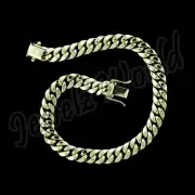 Real 10K Yellow Gold Men's Miami Cuban Link Chain Bracelet 7MM 8" Inch Box Lock