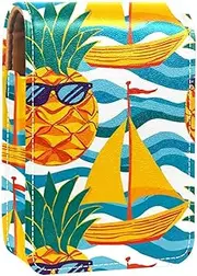 Lipstick Case,Portable Makeup Bag Cosmetic Pouch,Lipstick Holder Makeup Organizer,Fruit Pineapple Sunglasses