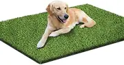 Loytryal 43.3 x 29.5 Inches Fake Grass Pee for Dogs Artificial Grass Rug Turf for Puppy Potty Training Washable Grass Mat Pee Grass for Dog Potty Tray