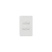 Trader Puma PUSWV4G66FLHH - 4 Gang 16A Fan Light Heat Switch Plate