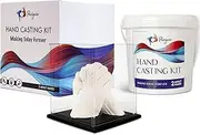 Hand Casting Kit for Couples, Adults + Display Case – DIY Plaster Statue Cast Kit - Wedding, Anniversary, Valentine’s Gift Idea for Men & Women - Holding Hand Sculpture Kit with Alginate & Casting Powder
