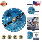 Premium 14-Inch Diamond Saw Blade - Versatile for Concrete, Brick, Block Cutting