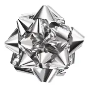 10 Inch Large Gift Bow Metallic Christmas Bows Silver for Gift Wrap