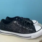 Converse Chuck Taylor low All Star Black Glitter 9.5