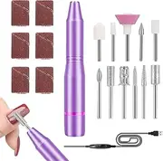 Nail Drill - Cordless Electric Nail Drill Machine | Polishing Set with Nail Drill Bits, Hand Foot Care Tool for Home Salon Use, Manicure Pedicure Kit