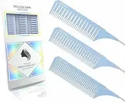 Vellen Hair Ultimate Highlight Comb Set Heat Resistant PEI Material 220°C Heat Resistant Professional Hair Dye Highlight - 3 Sizes