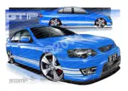 FPV BF GT BF GT-P SHOCKWAVE WHITE STRIPES A1 STRETCHED CANVAS (FV031K)