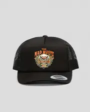 [The Mad Hueys] The Mad Hueys Men's The Island Captain Foam Trucker Cap in Black One Size Black