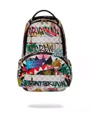 Sprayground Create Another Day Skateboard Strap Backpack - White / Multi