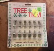 VTG Xmas Light Hanger Clips for Roof Outside NOS Walmart Tree Trim 3 Sets Of 12