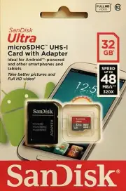 Sandisk 32GB Mobile Ultra UHS-I class 10 micro SD card SDHC GoPro **80Mbs**