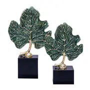 By Dezign - Enamel Leaf Sculpture - Statues & Sculptures