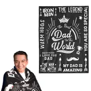 Dad Blanket Birthday Gifts for Dad from Daughter or Son